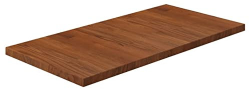 Homgoday Waschtischplatte Tischplatte Schreibtischplatte Ersatztischplatte Tischplatte Ersatztei Holzplatte für Esstisch Waschtisch Arbeitsplatte Dunkelbraun 80x40x2,5 cm Massivholz Behandelt
