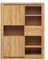 BLACK RED WHITE® Highboard Walton | Bücherregal mit viel Stauraum | Standregal für Wohnzimmer, Esszimmer | Mehrzweckschrank Modern | in Braun