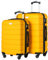 COOLIFE Koffer Premium Koffer Hartschalenkoffer Trolley Rollkoffer Reisekoffer Kofferset Handgepäck mit TSA-Schloss und 4 Rollen (Zitronengelb, Set-2tlg(S + M))