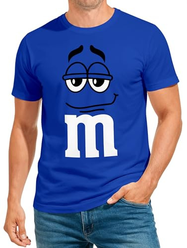MoonWorks® Herren T-Shirt Fasching Karneval M Aufdruck Gruppenkostüm Verkleidung Last Minute Faschingskostüme Männer Funshirt