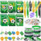 Toyssa Fußball Mitgebsel Kindergeburtstag Jungs mit Zauberstifte Notizbuch Silikon Armbänder Schlüsselanhänger Aufkleber, Football Pinata Füllung Give Aways Mitbringsel für Jungen Mädchen Kinder