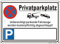XL Privatparkplatz Schild mit Kennzeichen Aluminium Reflektierend 25×35cm UV-beständig, Wasserfest, Rostfrei, mit Bohrlöcher, Keine Pfosten