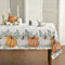 Horaldaily Herbst Tischwäsche 140x220 cm Rechteckig, Erntedankfest Herbsternte Orange Kürbis Eukalyptus Tischdecke für Party Picknick Abendessen Dekor