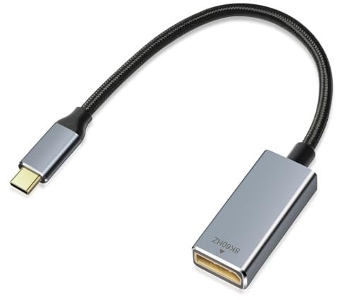 AXFEE 2M Adaptador USB-C a DisplayPort 8K - Cable USB Type-C to DP 1.4 Convertidor para Monitor Video