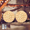 Lewondr LED Kugel Weihnachtsfensterbeleuchtung, 2 Stück 14 cm Batteriebetrieb Kirschblüten Deko Pendelleuchte mit 100 LED Lämpchen, Hängend LED Deko Weihnachtsbeleuchtung Fenster Innen Außen, Warmweiß
