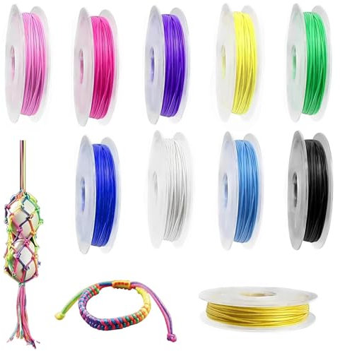 10 Rolls Bracelet String, Bracelet Elastic, Stretchy Bead Cord – Ideal for Jewelry Making and DIY Crafts – Assorted Colors