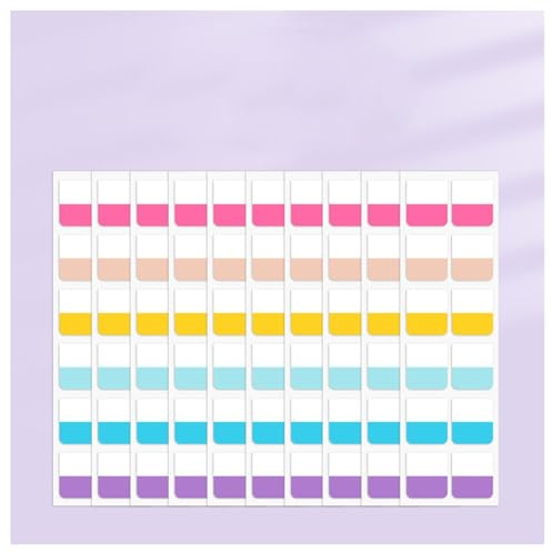Rockreyoa Transparent Haftnotizen Selbstklebend Haftstreifen 3 Größen Index-Tabs Beschreibbare Page Marker Note Flags für Bücher Notebooks Datei-Klassifizierung Bunt 120 Stück 2 Packs