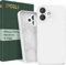 EYDELE 4-Lagige Hülle für iPhone 16 Plus - Gummierte Handyhülle mit Soft Inlay | Hardcase Cover | Silicone Coating - Schutzhülle in Schneeweiß