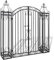 LLEZKBR Furniture select-Ornamental Garden Gate Wrought Iron 122x20.5x134 cm