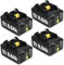 4Pack 18V 8.0Ah BL1860B Battery Replacement for Makita Battery Compatible with Makita 18V Batteries BL1860B BL1840B BL1830B BL1820 BL1815