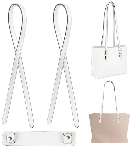 momgyaamz Schultergurt für Taschen, Taschengurte zum Wechseln, Mini Taschenhenkel, Tragegurt Tasche mit Schulterpolstern, Gurt Verlängerung, Tragegurt für Strap Taschen, Weiß, 2 Stück