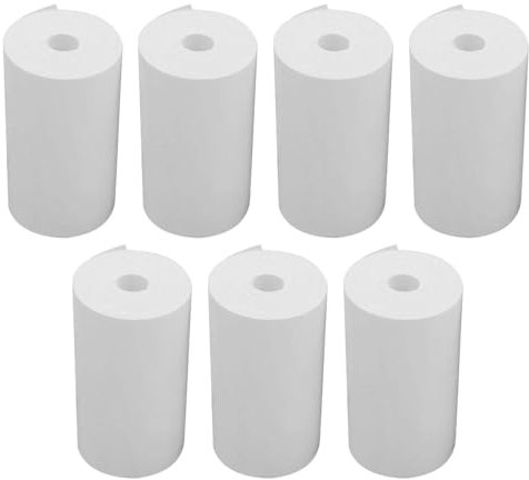 7 Rolls of White Thermal Printing Paper, Instant Camera Accessories, Instant Camera Refills, Study and Office Paper