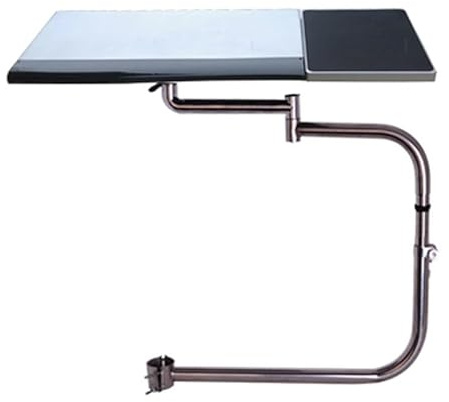 Full Motion Chair Clamp Keyboard Holder Laptop Desk+ Square Mouse Pad +Chair Arm Clamp Elbow Wrist Support Mouse Pad (Silver)