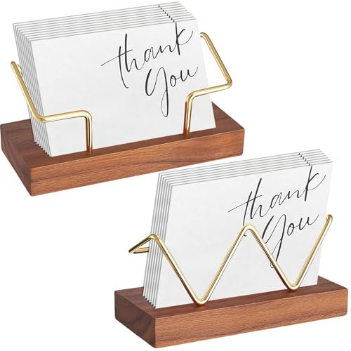 Porte-cartes de visite en bois - Porte-cartes de visite en bois - Rangement de cartes de visite - Support pour bureau - Support pour bureau