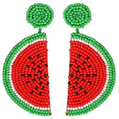 DIELOVEHUA Frucht Ohrringe, Wassermelonen Ohrringe, Niedliche Wassermelonen Tropfen Ohrstecker, Kreativ Sommer Obst Thema, für Sommer Strand Hawaiian Geburtstag Hochzeit