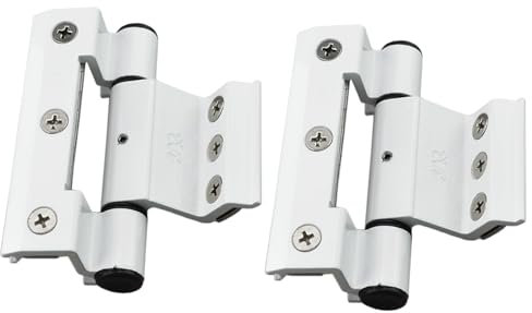 Wmzjnljy 1 Pair 100mm 13mm White Rebated Butt Hinge Pendulum Upvc Door Hinges (Z111-2)