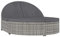 QJBSAVVA Loungesessel Outdoor Gartenstühle Liege Balkon Liege - Doppel-Sonnenliege mit Kissen Poly Rattan Grau für Terasse Garten Garden Outdoor