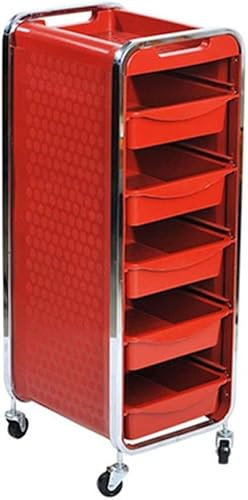 Generisch Home-Service-Wagen, Mobiler Trolley, Beauty-Salon-Spa-Wagen, Leise Räder mit 5 Schubladen, Haartrockner-Ständer, Friseursalon-Werkzeugschrank-Trolley