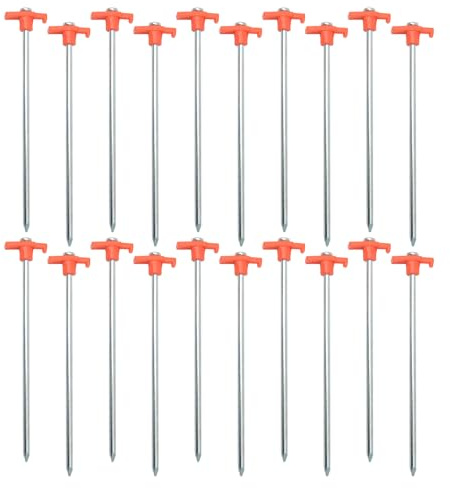 Tent Stakes,Camping Tent Ground Anchors for Grassland | Heavy Duty Outdoor Tarp Pitching Nails Canopy Spikes for Trekking Beach Garden Mountain Hiking