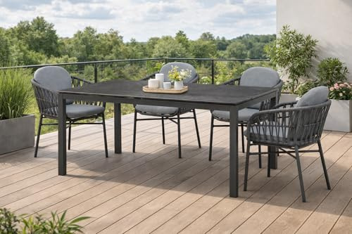 Destiny Sitzgruppe Como mit rechteckigem Esstisch CREMONA 160x90cm (4 Personen)