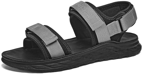 Barefoot Sandals for Men Barefoot Trekking Sandals Wide Feet Beach Sandals Outdoor Trekking Barefoot Sandals with Soft Footbed Hiking Sandals for Summer Beach, O Grey, 7 UK