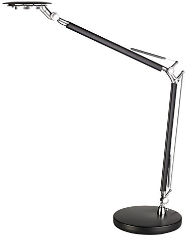 Alco-Albert 9215 - Schreibtischlampe LED mit Standfuß und Doppelarm, schwarz, 12 LEDs, 6W