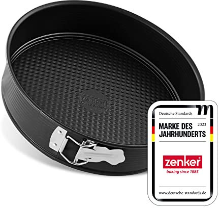 ZENKER PURE Molde Desmontable 26 cm 1 Fondo. Molde Reposteria, Molde Tarta o Molde Bizcocho en Acero con Revestimiento Antiadherente ILAG Resistente Hasta 230ºC, Color: Negro, Molde 26 cm, 1 uds.
