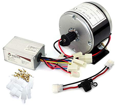 24V 250W Electric High Speed DC Motor With Controller Electric Mini Scooter Brushed Motor And Regulator Belt Drive Motor Kit (Belt drive)