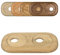 FUX 5 Stück Doppel Heizungsrohr Rosette, Rohrabstand variabel, 15mm - 22mm, Rohrabdeckung, Abdeckrosetten, Verkleidung, Heizkörper Rosetten, Holz, Parkett, Holzrosetten (19mm, Eiche(roh))