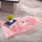 YIHAIC Piel de Oveja sintética, sensación acogedora como auténtica Lana Alfombra de Piel sintética, Man-Made Lujo Lana Alfombra de sofá cojín (Rosa, 60 x 90 cm)