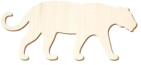 Holz Jaguar - 3-50cm Breite - Basteln Deko, Größe:3cm, Pack mit:1 Stück