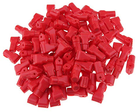 B Baosity 100x Shop Anti-Lost Colgante, Gancho De Retención, Bloqueo, Para Tienda, Antirrobo, Rojo - 4.5mm