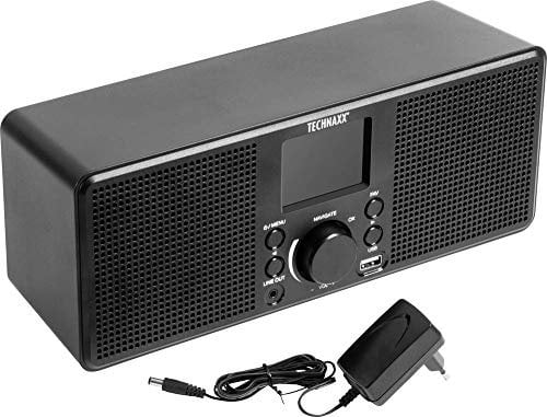 Technaxx Internet Stereo-Radio TX-153 - empfangen Sie Musik aus Aller Welt, 250 Lieblingssender speichern, 2x2W Stereo-Lautsprecher, USB-Anschluss, 2,4 TFT-Farbdisplay, Stereoklang, WLAN 80 m