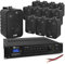 Power Dynamics 4-Zone Wall Mounted Speaker System – 12 x 4 Black Speakers PRM120 100V Bluetooth Mixer Amplifier for Restaurant Cafe Bar Shop Background Music PA