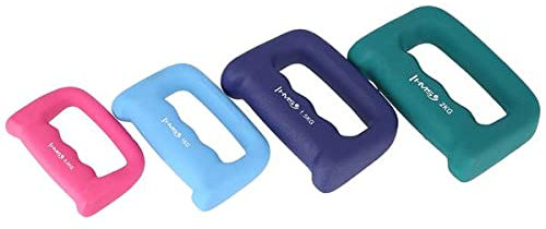 HMS Hantel Gusseisengewicht bedeckt mit Neopren CASTET CK20 Green 2 KG