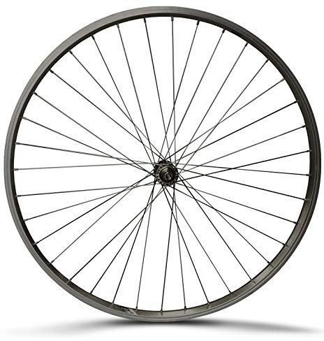 XB3 28 Zoll Vorderrad Laufrad Fahrrad Kastenfelge - Alufelge Aluminium Vollachse - Silber