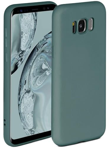 ONEFLOW Soft Case für Samsung Galaxy S8 Hülle aus Silikon mit Kameraschutz, Silikonhülle mit erhöhtem Schutz fürs Display, Backcover Schutzhülle, weiche Handyhülle, Petrol