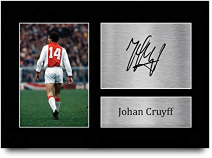 HWC Trading A4 Johan Cruyff Ajax Gifts gedrucktes Autogramm für Fans und Fans – A4