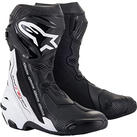 Alpinestars Supertech R Stivali moto (Black/White,42)