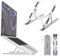VOOMY Laptop Ständer, 6-Stufe Laptopständer Höhenverstellbar, Faltbarer Laptop Stand, Tablet Ständer, Notebook Ständer, Kompatibel mit MacBook, HP, Lenovo, alle 9-16'' Laptops & Tablets, Silber
