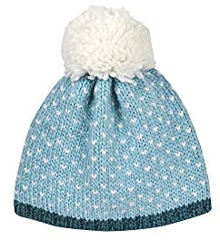 Finkid Pekoni Blau - Warme Kinder Grobstrick Beanie, Größe M - Farbe Smoke Blue - Offwhite