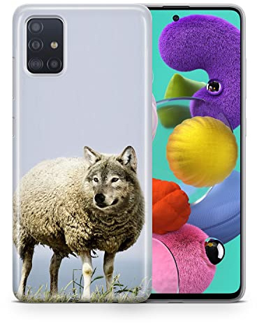 König Design Handyhülle kompatibel mit Samsung Galaxy S21 Silikon Case Hülle Sturzsichere Back-Cover Handyhülle Wolf im Schafspelz
