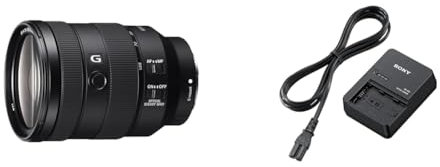 Sony Objectif SEL24105G Monture E Plein Format 24-105 mm F4 Constant & BC-QZ1 Chargeur de Batterie pour NP-FZ100 (Batterie pour Appareil Photo Sony A9)