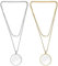 Rayong 5X Lupe 2 Stücke Vergrößerung Glas, Monokel mit Kette, Anhänger Lupe, Halsketten Lupe, Tragbare Lupe, Monokel Lupe zum Lesen von Büchern, Zeitungen, Arbeit Oder Reisen, 2 Farben