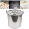 Cubo de acero inoxidable de 20L con tapa, extra grueso de 1,6 mm, cubo de acero inoxidable para grandes cantinas de restaurantes, sopa de pollo con verduras, sopa y estofado en la cocina del hotel