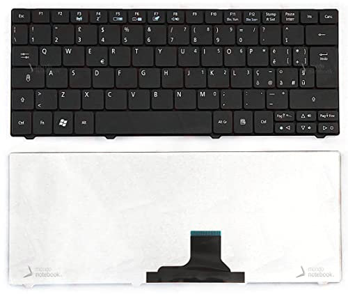 CLICK HELP Tastiera Netbook Compatibile sostitutivo per Acer Aspire One 751H 752 722 Timeline 1810T 1410 (Nera) Italiana