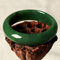 DHJY Natürlicher Grüner Jade-armreif, Klassischer Retro-Hand-Jade-Armband Im Chinesischen Stil, 59mm