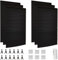 Thermal Temporary Blinds for Windows Stick On-6PCS, Easy Fit Paper Blinds No Drill No Tools Adhesive Pleated Shades,Temporary Blackout Shades Clip On, Light Filtering,Cut to Size，91 * 180 CM, Black