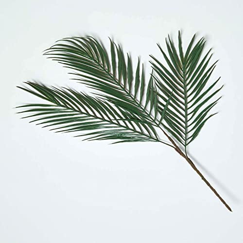 HOMESCAPES Artificial Palm Leaf 68 cm Faux Foliage Single Stem Tropical Leaves for Bouquet or Floral Arrangement
