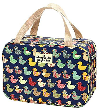 Trousse de Toilette Femme,Trousse de Toilette étanche Portable,Sac de Toilette Grande capacité Organisateur pour Le Voyage,Business,Pique-Nique (Canard de Couleur)